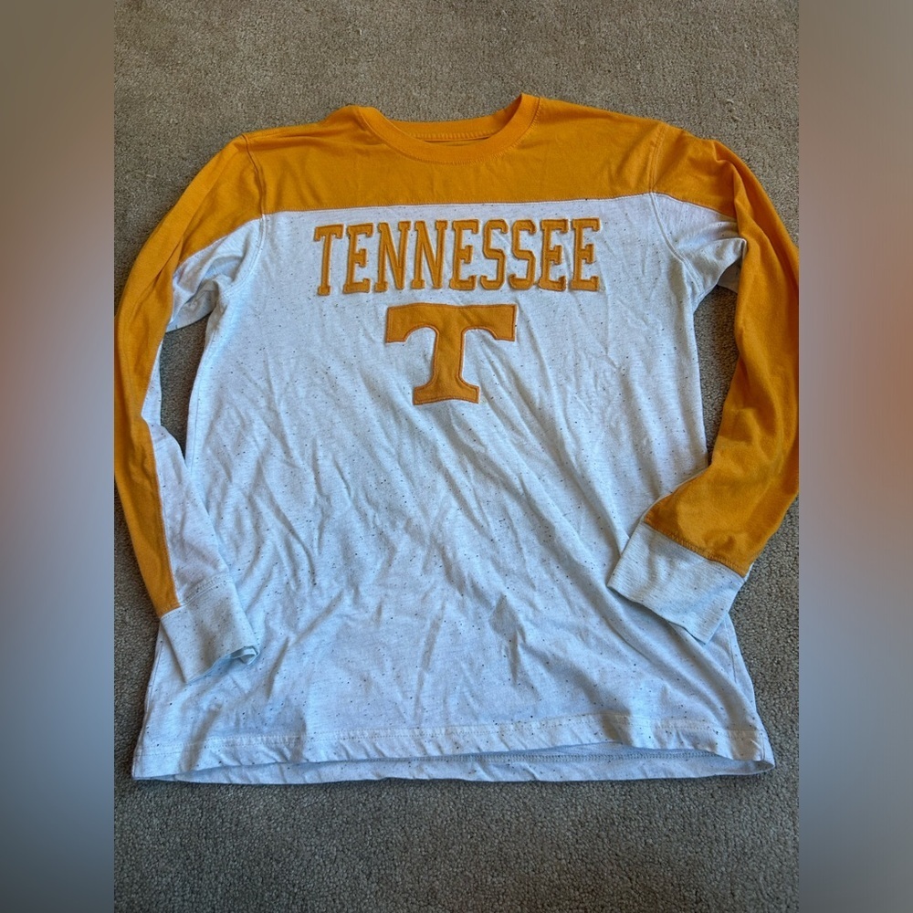 Colosseum Orange and White Long Sleeve Tee